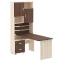 Компьютерный стол Мэрдэс Ср-720/160 кшш-ч-лев 96x160x216 см ЛДСП цвет коричневый, бежево-белый