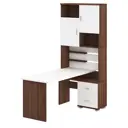 Компьютерный стол Мэрдэс Ср-720/160 шбебе-ч-прав 96x160x216 см ЛДСП цвет коричневый, белый жемчуг