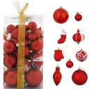 Набор ёлочных шаров цвет красный, 50 шт.