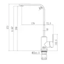 Смеситель для кухни Mixline MLSS цвет нержавеющая сталь MLSS-0324