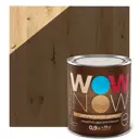 Пропитка по дереву Wow Now защитно-декоративная с льняным маслом палисандр 0.9 л