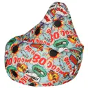 Кресло-мешок Груша Dreambag Bang 2xL велюр 95x95x135см разноцветный