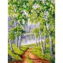 Картина по номерам Белоснежка холст 30x40 см Из рощи