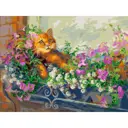 Картина по номерам Белоснежка холст 30x40 см Любимый кот на отдыхе