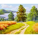 Картина по номерам Белоснежка холст 40x50 см Заволжье пшеничное