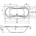 Прямоугольная ванна Riho Supreme 180 B012001005 акриловая 180х80см
