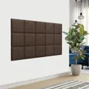 Комплект мягких панелей Tartilla квадрат рогожка цвет коричневый 300х300х35мм 2шт