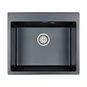 Кухонная мойка Paulmark PM106052-BLM Kante 60x52x20 см кварц цвет черный