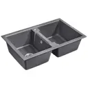 Кухонная мойка Paulmark PM238150-DG Zwilling 81x50x22 см кварц цвет графит