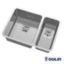 Врезная мойка Oulin Ol-0369l 38x34x20 см нержавеющая сталь цвет сатин