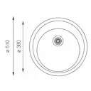 Врезная мойка Topzero Eva 51x57.5x20 см искусственный камень цвет серый