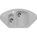 Мойка под столешницу Aquagranitex M-14 21x58x43 см мрамор цвет серый