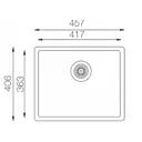 Врезная мойка Topzero Gisele Cosmos 45x51.5x20 см искусственный камень цвет черный