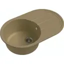Кухонная мойка Ewigstein Elegant r50f 80x52x25 см гранит цвет бежевый