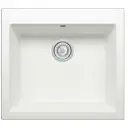 Врезная мойка Tolero R-111 55.50x60x20 см гранит цвет белый