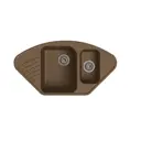 Мойка под столешницу Granfest Quarz eco z-14 26x106x59 см мрамор цвет терракот