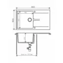 Мойка под столешницу Polygran № 27 50x20x86 см гранит цвет бежевый