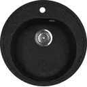 Мойка под столешницу Aquagranitex M-08 21x58x43 см мрамор цвет черный