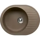 Врезная мойка Tolero R-122 57.50x62x20 см гранит цвет черный
