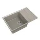 Кухонная мойка под столешницу Granfest Level 90x53x25 см мрамор цвет серый топаз