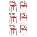 Кухонный стул Stool Group Margarita 82x54x40 см пластик цвет красный 6 шт