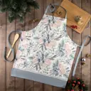 Кухонный фартук Этель Christmas flowers 60x70 см хлопок цвет голубой