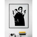 Постер в раме Просто Постер "Max Payne. Макс и Мона" 50x40 см