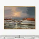 Репродукция картины на холсте "Winter. 1862г" 75x105 см