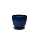 Горшок цветочный Высокий овал Студия-декор 15 см 1.4 л керамика синий