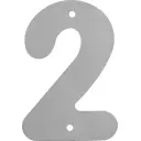 Цифра «2» 17x20 см сталь цвет серый