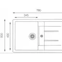 Кухонная мойка Topzero Susanna Ground 78x57.5x20 см искусственный камень цвет бежевый