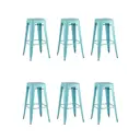 Барный стул Stool Group Tolix 43x77x43 цвет голубой матовый 6 шт