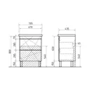 Тумба под раковину Vigo Geometry tn.GEO.FOS.70.2Y 70 см