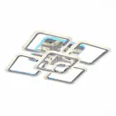 Люстра потолочная светодиодная ALMA LIGHT ALC00081CH-RGB-LED.5x140W 24 м² изменение цвета RGB цвет серый серебристый
