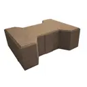 Плитка тротуарная Тавр 182x157.5x80 мм цвет коричневый