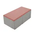 Плитка тротуарная Призма 200x100x70 мм цвет терракотовый