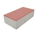 Плитка тротуарная Призма 200x100x80 мм цвет терракотовый