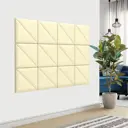 Комплект мягких панелей Tartilla треугольник эко кожа цвет ваниль 300х300х29мм 2шт