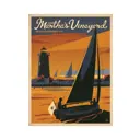 Постер Простопостер "Лодки - яхты на фоне мартас-виньярд" 90x60 см в подарочном тубусе без рамы