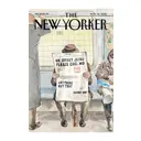 Постер Простопостер "Обложки new yorker – мужчина с газетой едет в метро" 70x50 см в подарочном тубусе без рамы
