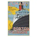 Постер Простопостер "Корабли - корабль cunard boston to europe" 70x50 см в раме