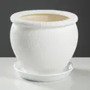 Горшок цветочный 835660 Ориана 10 см 5 л керамика белый