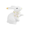 Фигурка декоративная 8х5.5х8 см Elan Gallery Зайка белая с золотом
