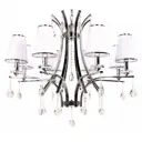 Люстра потолочная LUMINA DECO LDP 66247-8 WT+CHR Glamour 8 ламп 21.33 м² цвет серый