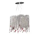 Люстра потолочная хрустальная Lumina Deco LDP 7051-4 CHR Aldonea 4 лампы 7.47 м² цвет серый