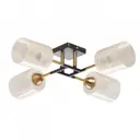 Люстра потолочная DE MARKT 106010904 Олимпия 4 лампы 8 м² цвет бронза