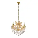 Люстра потолочная хрустальная Lumina Deco LDP 7029-6 GD Eliza 6 ламп 16 м² цвет золото