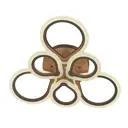 Светильник настенно-потолочный светодиодный ESCADA 10221-6LEDCoffee 35 м² нейтральный белый свет цвет коричневый