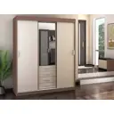 Шкаф-купе Стендмебель 220x170x58 см 7 полок ЛДСП цвет бежевый