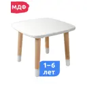 Табурет детский квадратный Mega Toys 27x55x27 см дерево цвет белый